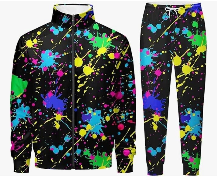 Conjunto de chándal retro de 2 piezas años 80 90 talla pequeña