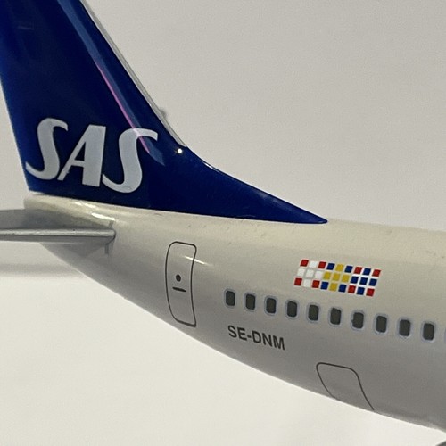 1:200 Herpa SAS Scandinavian Airlines Boeing 737 600 Detailed Wings Rare Set - Picture 8 of 17