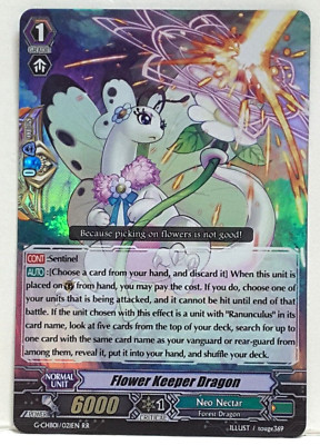 Bushiroad Cardfight Vanguard Flower Keeper Dragon G-CHB01/021EN RR Neo Nectar