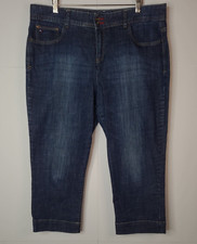 Tommy Hilfiger Hope Crop Jeans Womens Size 16 Waist 38 Dark Wash Cropped Capri