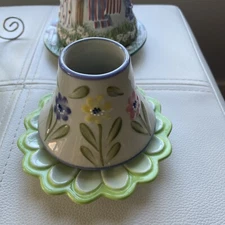 YANKEE CANDLE SMALL JAR SHADE TOPPER & PLATE  + For Scented Cubes + For Tealight