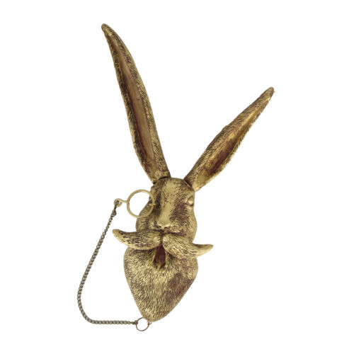 Bronzed Resin Animal Hanging Sculpture Animal Head Wall Hanging Decorations Home - Picture 4 of 6