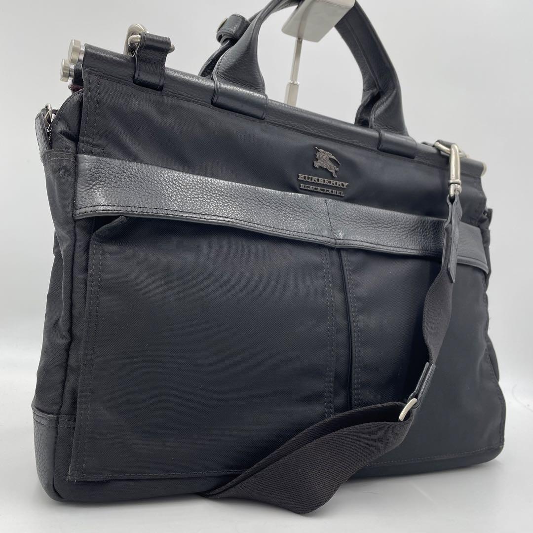 Burberry Black Label 2Way Business Bag Logo Hardware