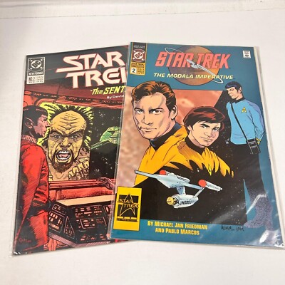 2 Star Trek DC Comics Lot   The Modala Imperativ  #2 & The Sentinel #2 (1990's)