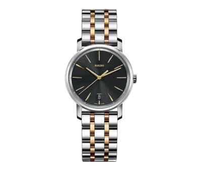 Rado DiaMaster Black Dial Two-Tone Stainless Steel Men s Watch - R14078163