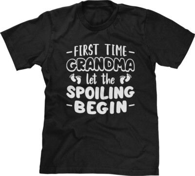 First Time Grandma Mothers Day Grandmother Grandmom Grandkids Funny Mens Tee