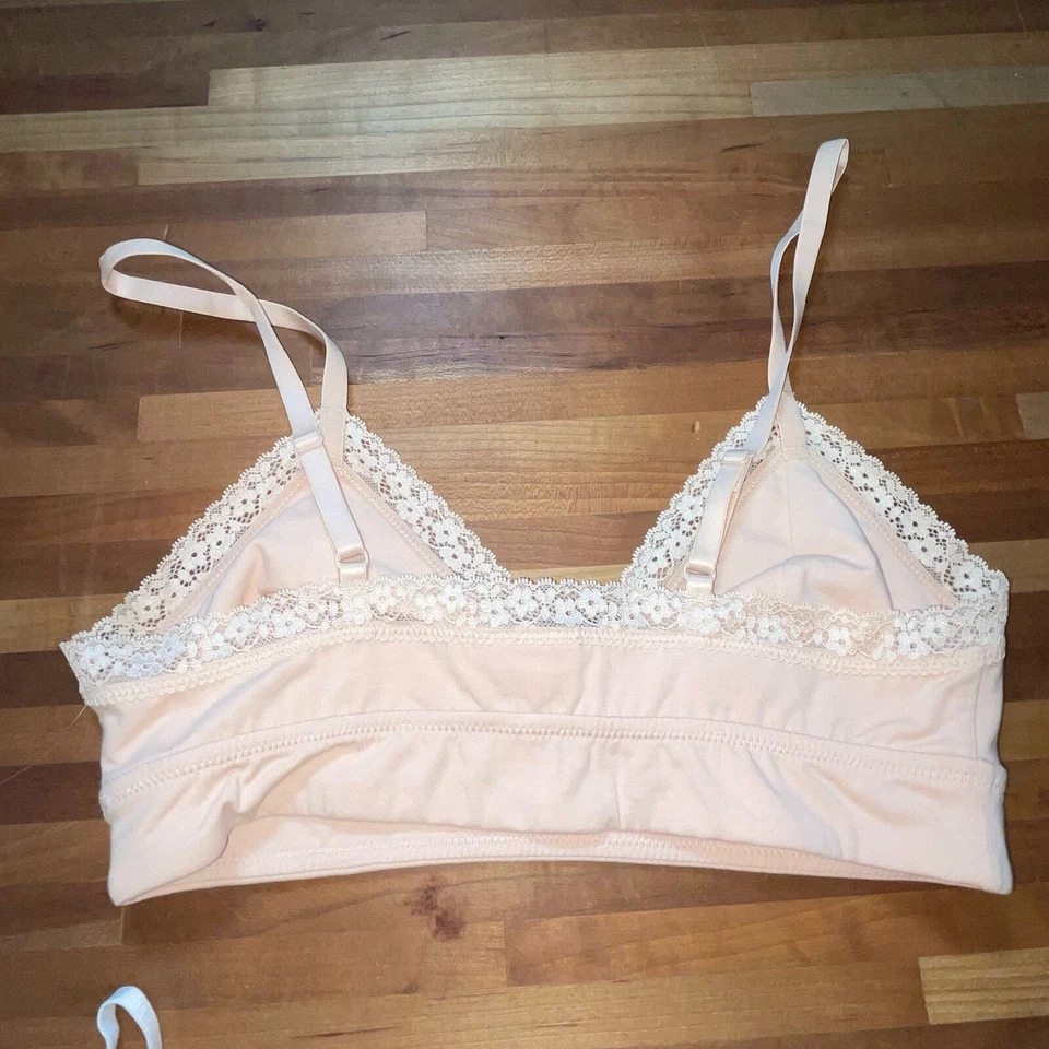 Jenni on Repeat Bralette de Encaje Ancho, Juego de 2 Tostado/Blanco XL Foto 3 de 4