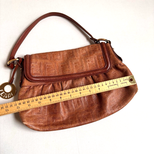 FENDI Chef Flap Handbag 12.5” L X8” H X 2” D E1-803 - Picture 12 of 24
