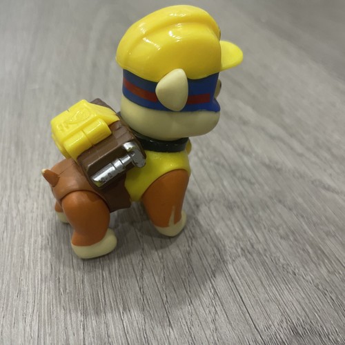 PAW PATROL SUPER PUP RUBBLE CRANE Replacement Figure Blue Mask Rare EUC / HTF - Picture 4 of 5