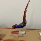 Vintage Blown Glass Roadrunner/Pheasant Large Murano Glass