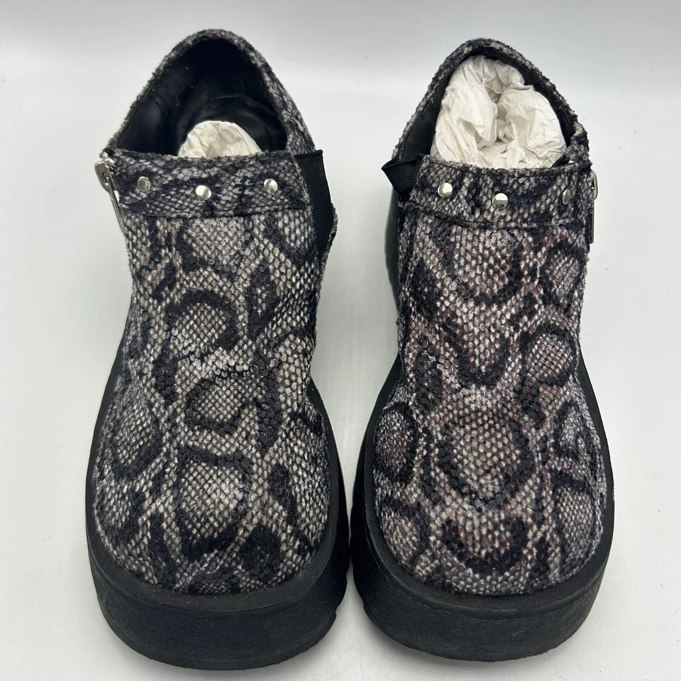 Mocasines De Colección Mujer 7.5 Y2K Años 90 Extra Gruesos Plataforma Imitación Piel de Serpiente Leer Foto 2 de 4