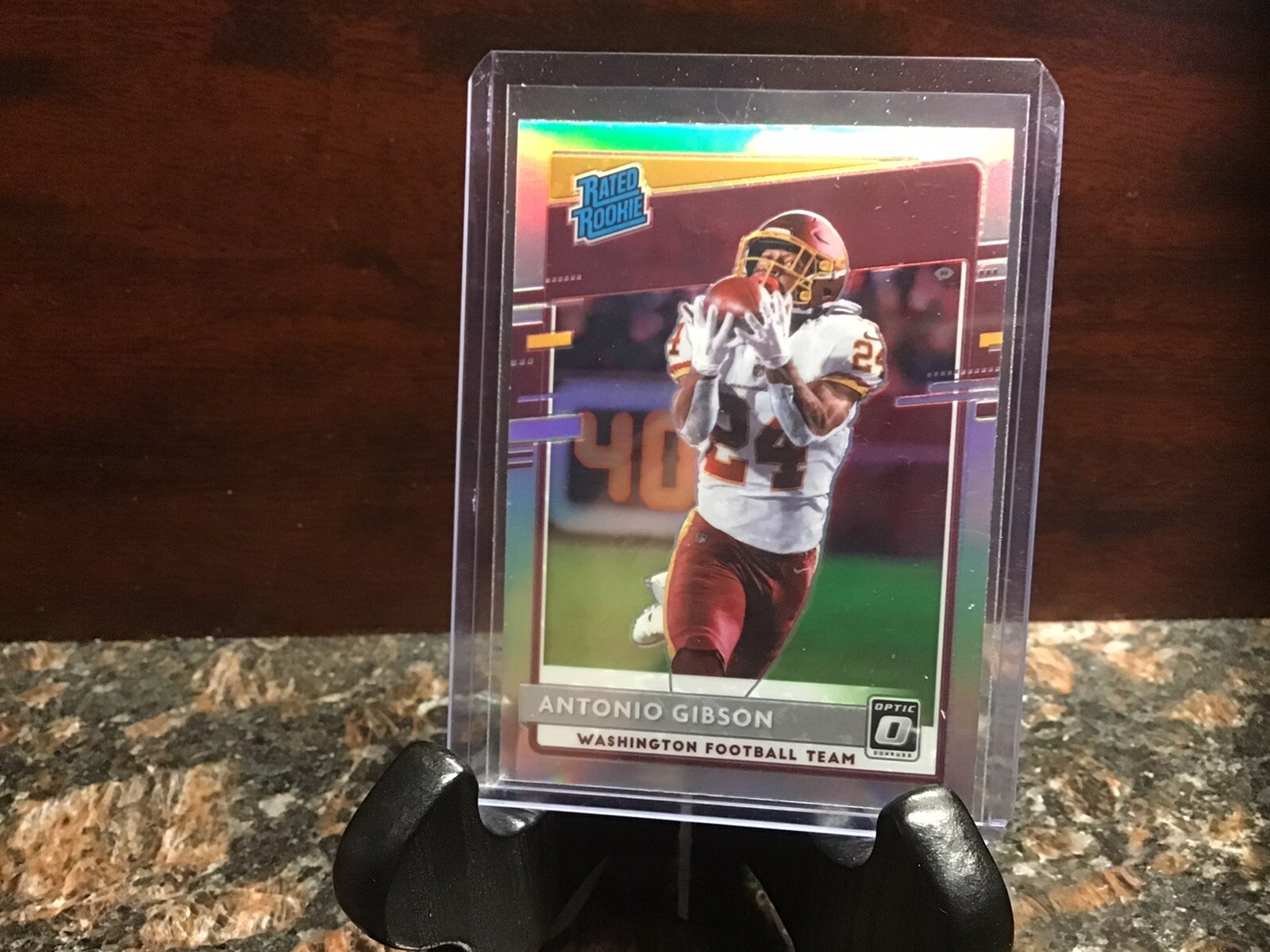2020 Donruss Optic Antonio Gibson RC Holo Washington Redskins #185 Rated Rookie