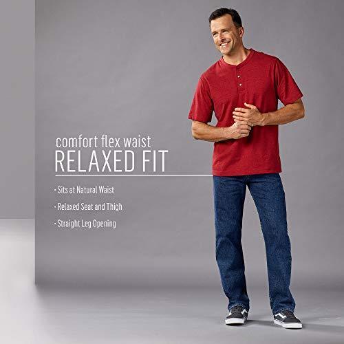 Wrangler Authentics Men's Comfort Flex Waist Relaxed Fit Jean, Carbon, 34W x 32L - Bild 6 von 6