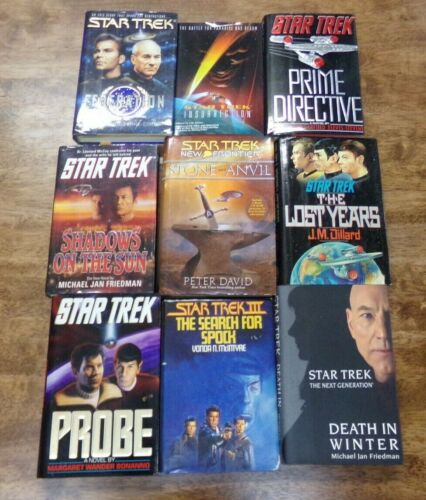 Lot of 9 Star Trek Stars Hardcover Books ~ Federation, Probe, Insurrection ++ - Afbeelding 1 van 4