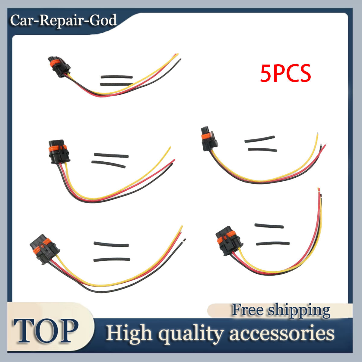 5PCS Ignition Coil Harness Connector Plug Kit for Volvo S60 S70 S80 V70 XC90