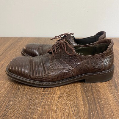 Mezlan Veneto Genuine Lizard Derby 11 Square Toe Casual  display picture 2