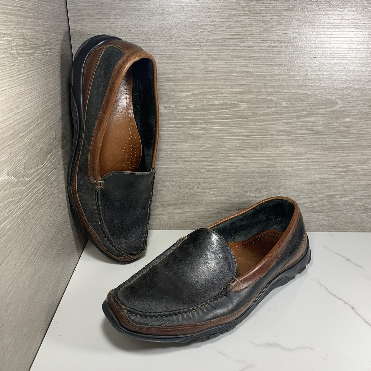 Allen Edmonds Shoes Mens Size 11.5 D Black Brown Driving  display picture 1