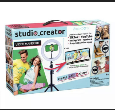 Studio Creator Video Maker Kit DIY Ring light Phone Holder tripod Green Screen