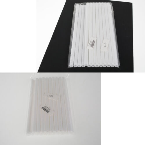 20Pcs Cake Dowels Rods White Plastic Round Dowels Straws 0.4 Inch Diameter AM