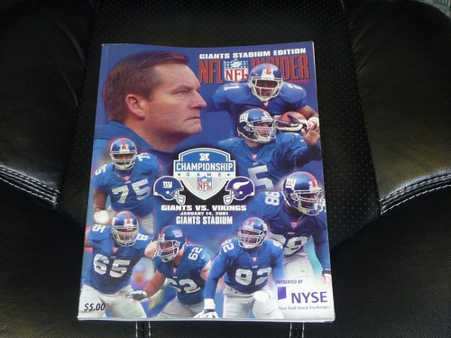 2001 NFC CHAMPIONSHIP PROGRAM NEW YORK GIANTS VS MINNESOTA VIKINGS EX-MINT - 第 1/1 張圖片