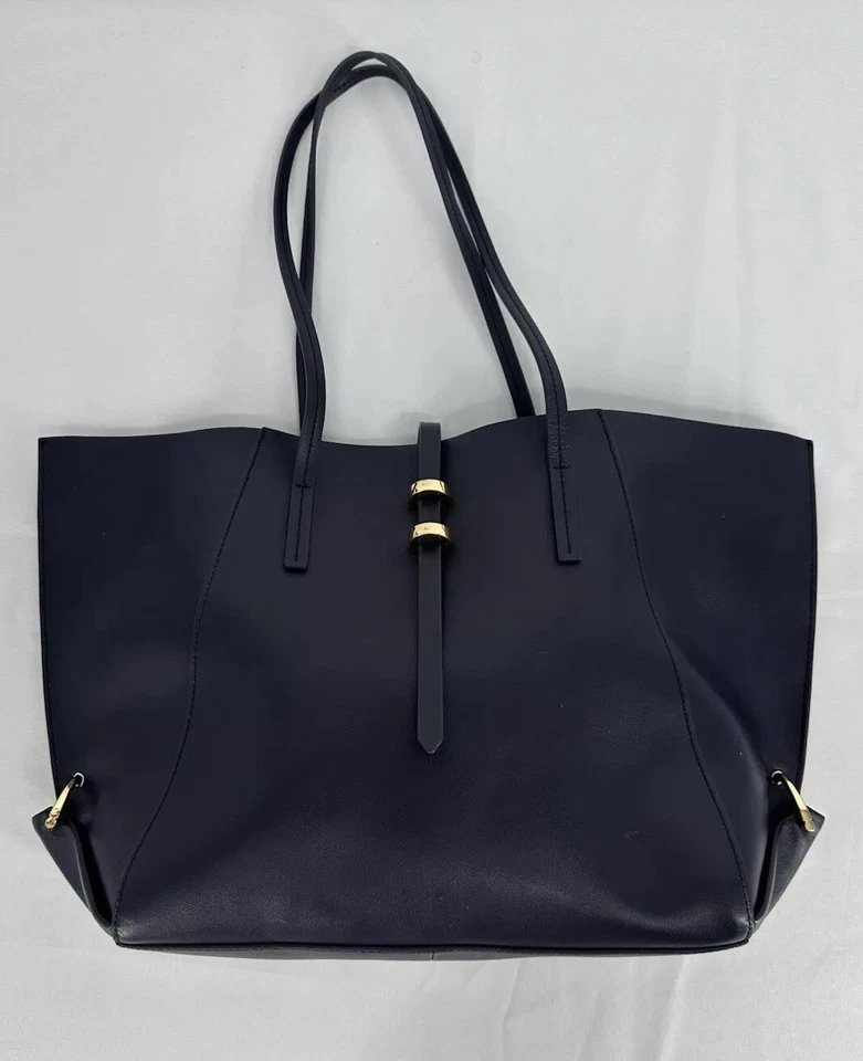 Bolso de Mano Cartera ZAC ZAC POSEN Azul Oscuro Plegado Cuero Refuerzo Foto 3 de 4
