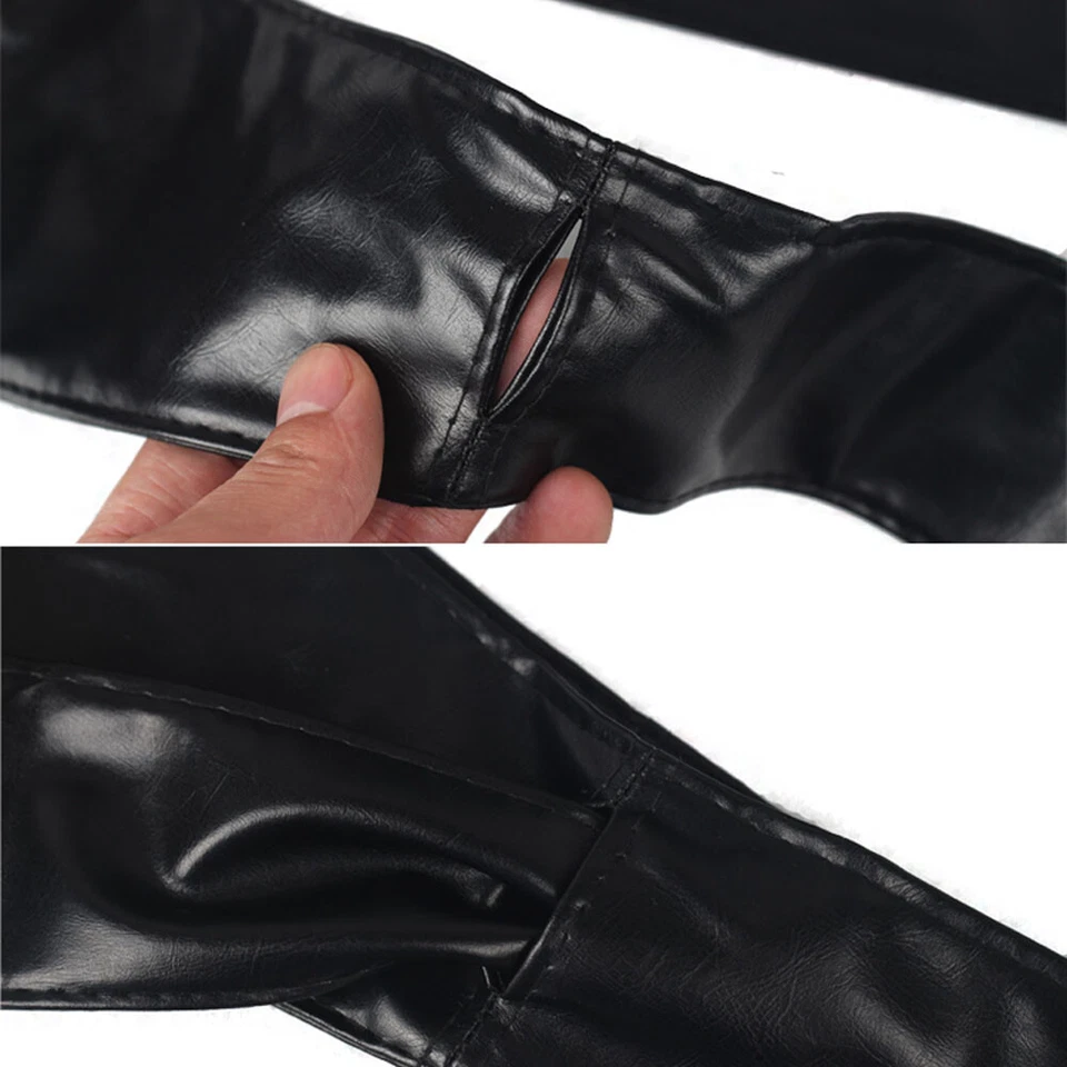 Ladies Faux Leather Waist Double Wrap Belt Cinch Corset Wide Waistband ON21001 - Image 3 of 3