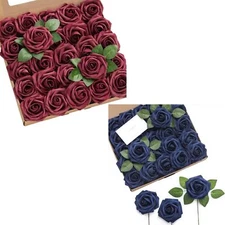 Ling's Moment Burgundy & Navy Artificial Flowers