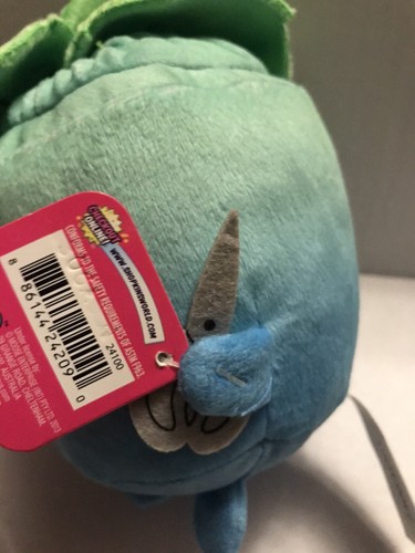 5" Shopkins Mintee Stuffed Bean Plush Toy Blue Green Mint With Leaf W Tag NEW - Picture 6 of 9