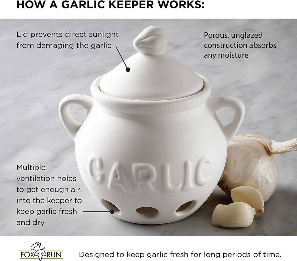 Fox Run Terra Cotta Garlic Keeper (3936) - Image 4 of 4
