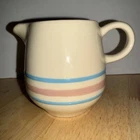 McCoy Stoneware Creamer #7020 Excellent Condition Pink, Blue, Cream