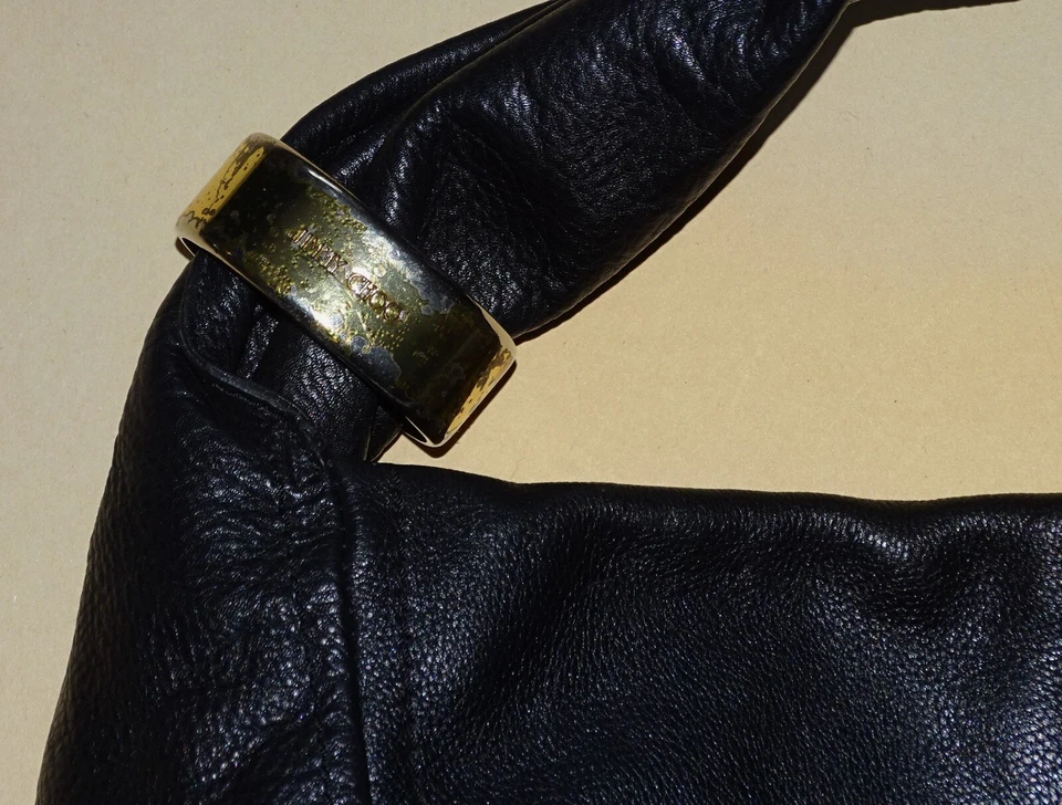 JIMMY CHOO Designer Leder Tasche Large Shopper schwarz Leder - Bild 2 von 4