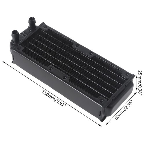PC Aluminum Radiator Water Cooling 6 Tubes Heat Exchanger Fast Heat Dissipation - Picture 8 of 13