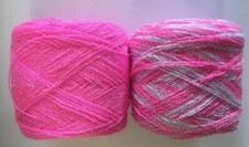 Lace yarn Crystal Colors 841  186 Acrylic/Rayon. 900 yards Each.1 Set of 2.