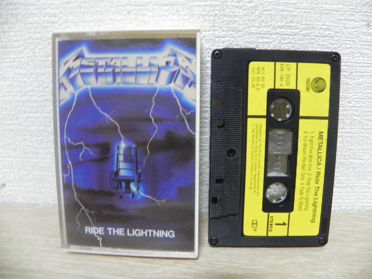 Metallica - Ride The Lightning KOREA 1st Press Cassette Tape +