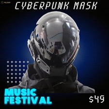 Cyber Punk Mask Cosplay Costumes Mask Sci-fi Gear Gear Halloween Party Music Fes