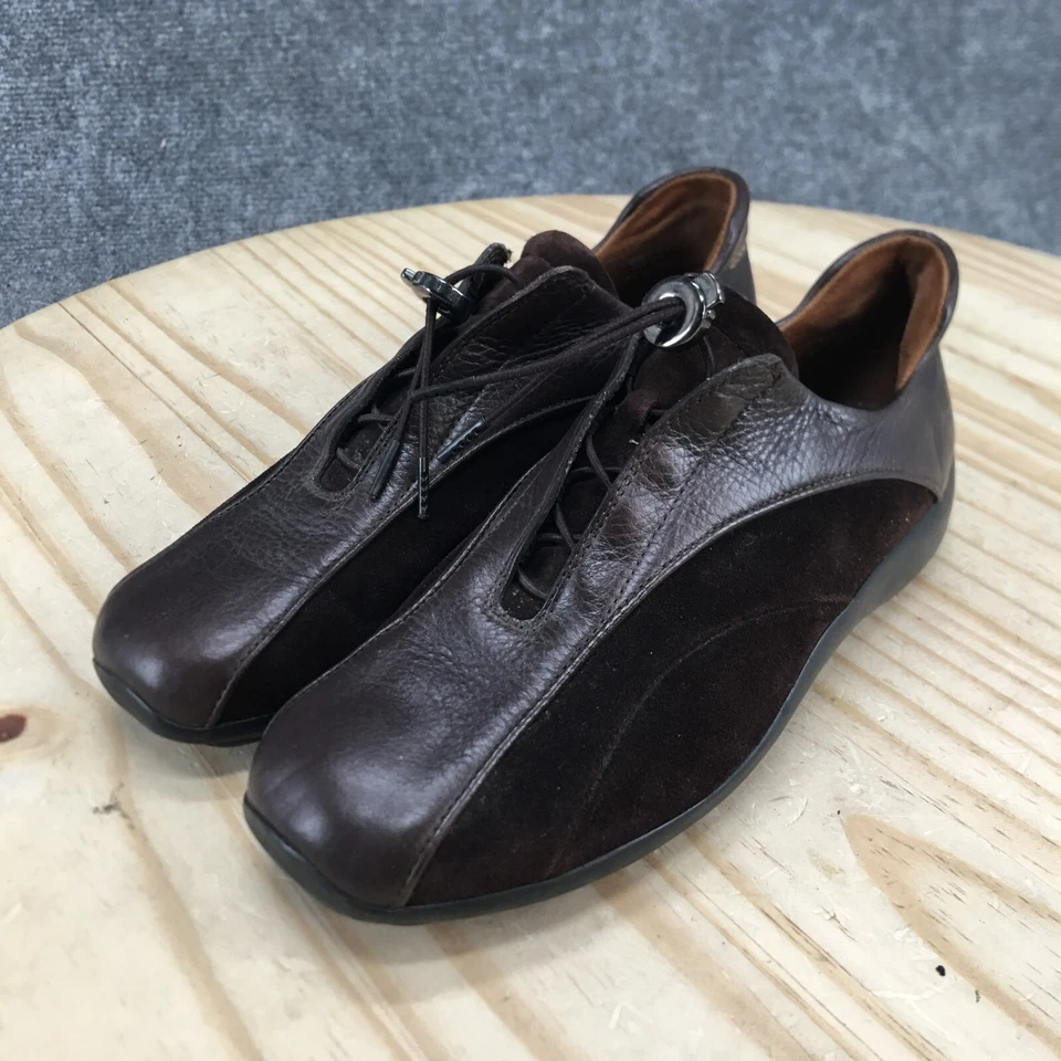 Zapatos Paul Verde Mujer UK3.5 US6 Punta de Bicicleta Tenis Oxford Marrón Gamuza Cuero Foto 3 de 4