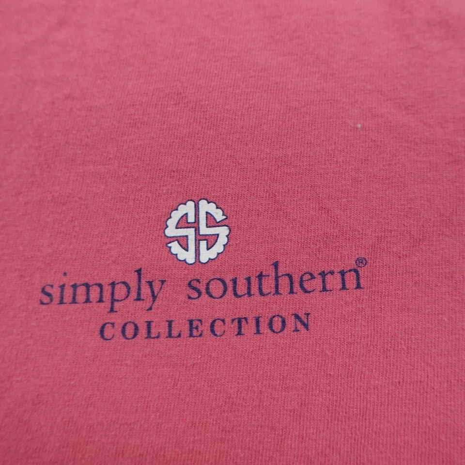 Simply Southern Shirt Womens S Pink Floral Jeep Beach Tropical Bible God Preppy - Изображение 4 из 4