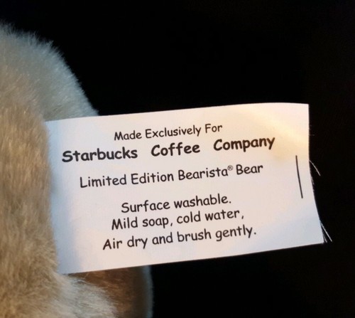 Delantal marrón Starbucks Coffee Bearista oso de peluche bronceado Pike Place Market - Imagen 4 de 4