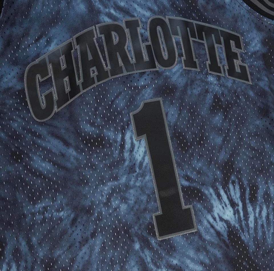 Muggsy Bogues Charlotte Hornets Mitchell & Ness Hardwood Classics 1992 Tie Dye - Image 4 of 4