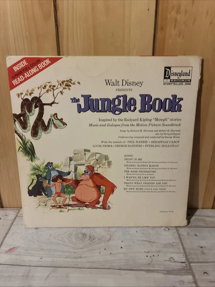 Walt Disney The Jungle Book Disneyland Records 3948 vintage vinyl LP song (20) Foto 4 de 4