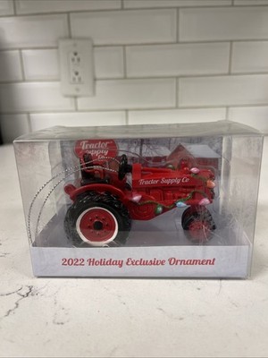 New Tractor Supply Co. Holiday Christmas Ornament 2022 Red Tractor Farmall Style