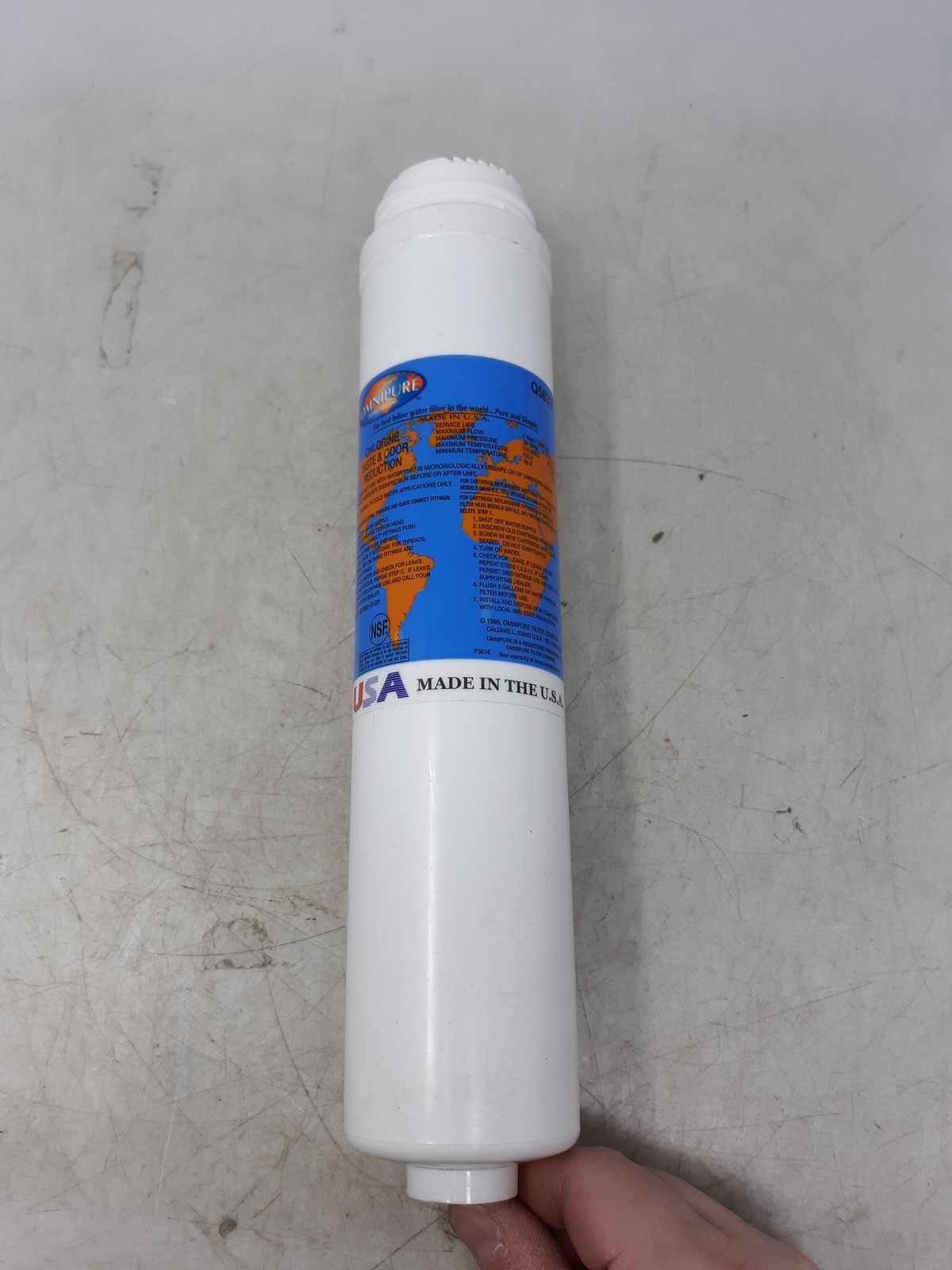 Omnipure Q5633 Inline Water Filter Chlorine Taste Odor Reduc