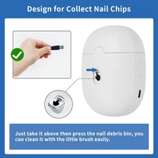 Electric Nail Clipper 2 Speeds Automatic Trimmer for Men/Women/Kids Rechargeable