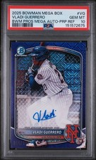 2025 Bowman Mega Box Vladi Guerrero #BMA-VG Chrome Mojo Purple Auto /199 PSA 10