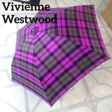 Rare Vivienne Westwood Orb Check Pattern Folding Umbrella - Excellent Condition
