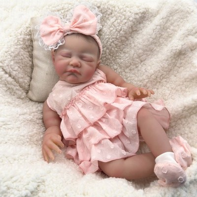19'' Reborn Baby Dolls Lifelike Sleeping Newborn Cute Soft Body Handmade Toy Gift