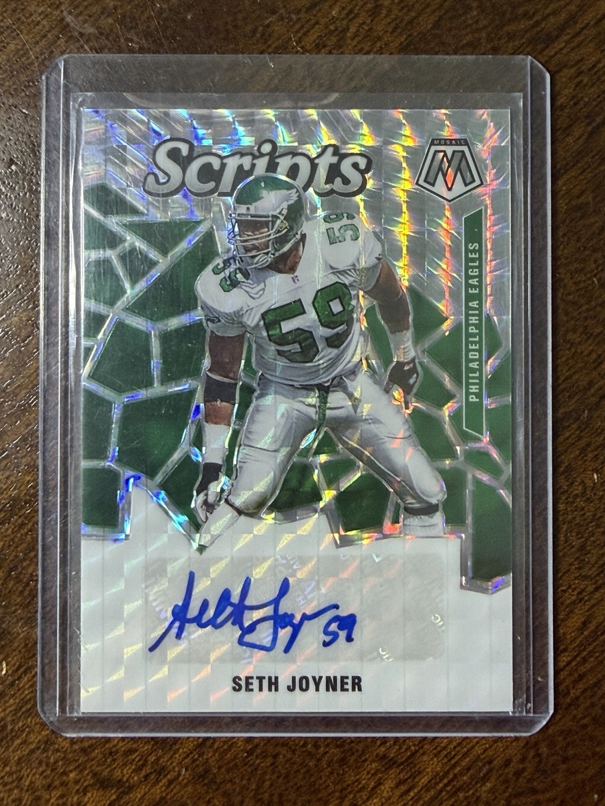 2020 Panini Mosaic Scripts Seth Joyner S4 Autograph Philadelphia Eagles PWE Mint