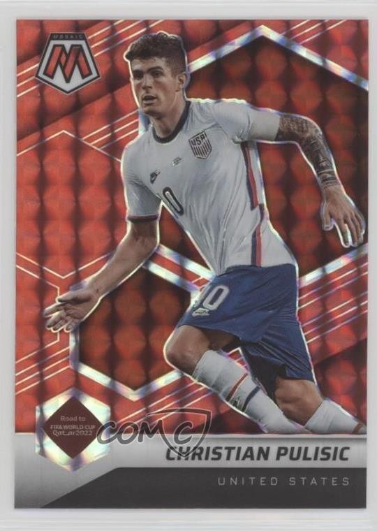 2021 Panini Mosaic FIFA Road to World Cup Red Prizm Christian Pulisic #100 1d59