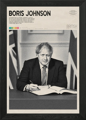 Boris Johnson British Conservative Gerahmtes Wandbild Poster Leinwanddruck Bild