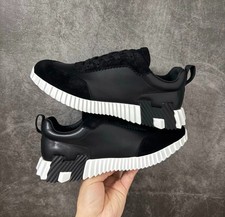 Hermes Bouncing Sneakers Black White Leather ...